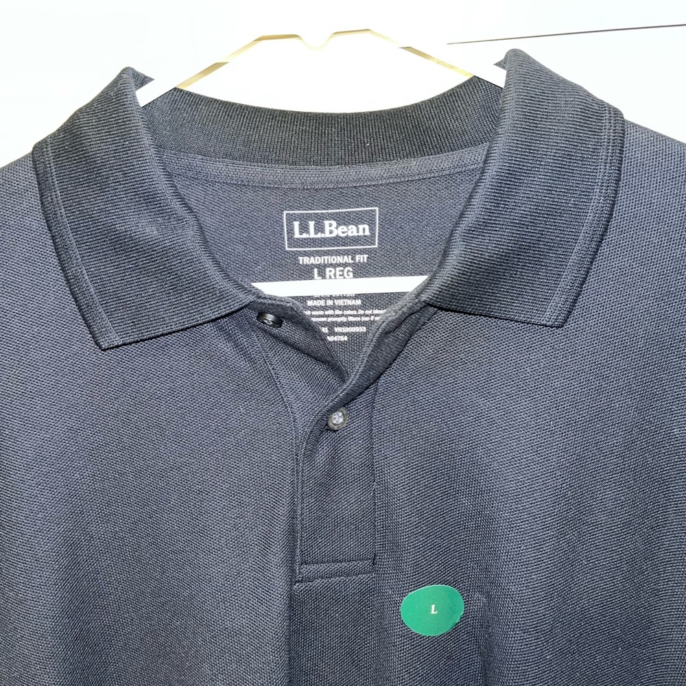 Mens LL Bean long sleeve polo,